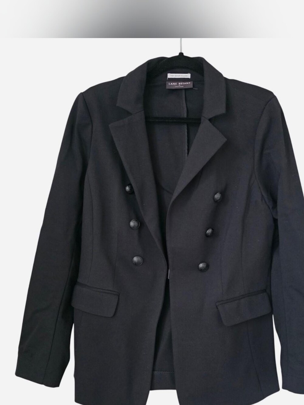 Lane Bryant Black Double-Breasted Blazer